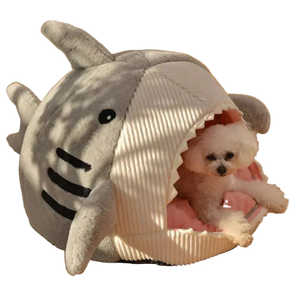 Luxe Pluche Haaien Hondenmand – Extra Zacht & Uniek Design
