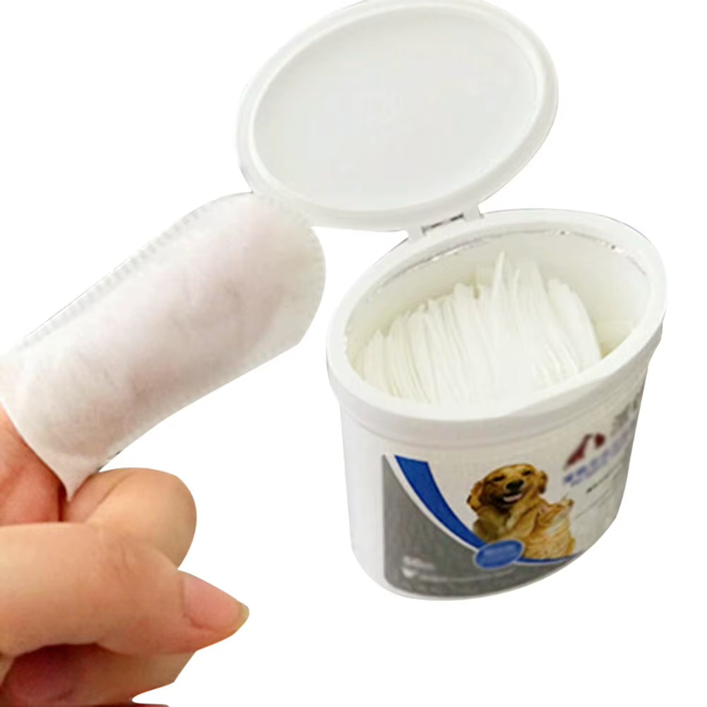 Finger Wipes Pet Cleaning Teeth Wipes Cat Dog Oral Calculus Teeth Cleaning Tartar Removing Finger Wipes Dog Brushcat Cleaning Su