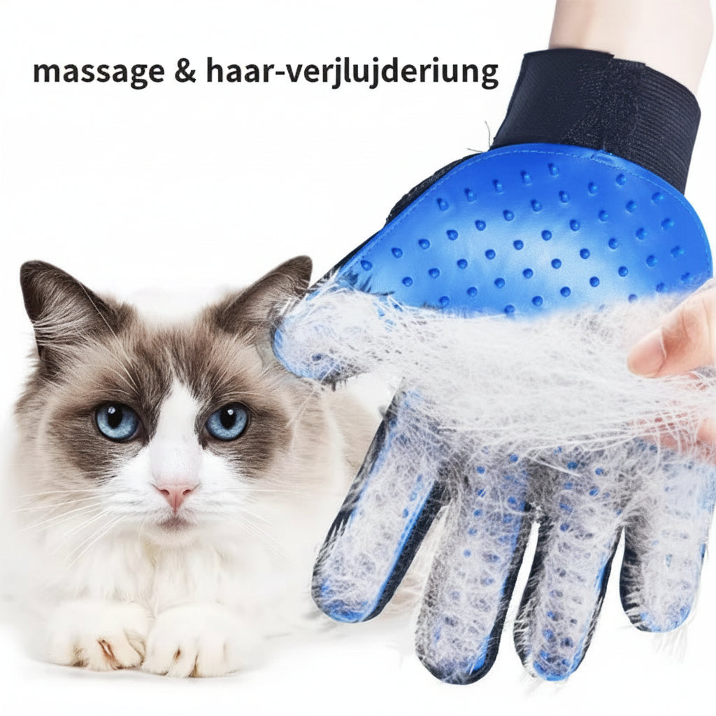 Pet Glove Cat Grooming Glove Cat Hair Deshedding Brush Gloves Dog Comb for Cats Bath Hair Remover Clean Massage Brush for Animal